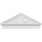 Ekena Millwork Peaked Cap 4 Spoke Architectural PVC Combination Pediment, 40"W x 16-7/8"H x 2-3/4"P (Pitch 6/12) PEDPC040X170PKC04 - alternate 6